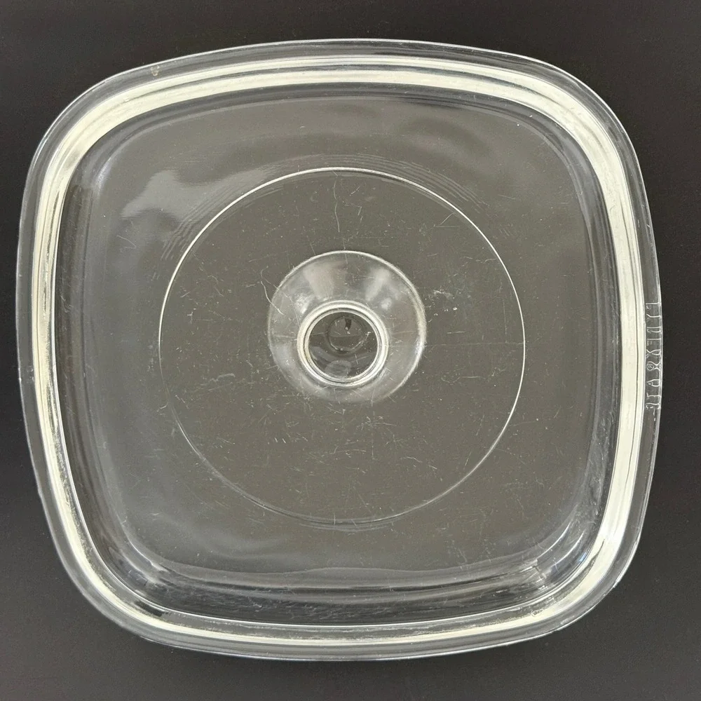 Vintage Pyrex 50 Square Glass Replacement Lid Clear Casserole Dish Cover